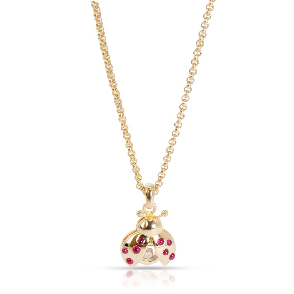 Chopard Happy Diamonds Ladybug Pendant in 18K Yellow Gold 0.05 CTW